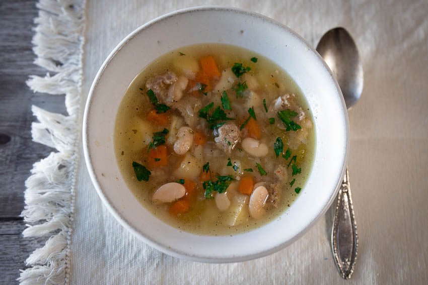 Bean, Sausage, and Root Vegetable Stew – Rancho Gordo