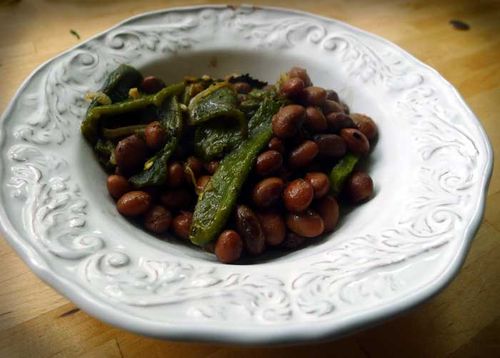 Beans with Poblano Chiles (Step by Step)