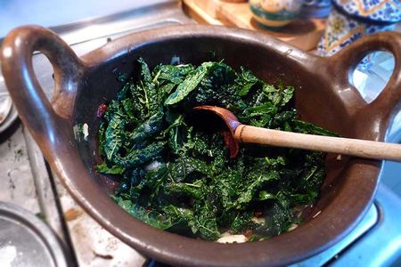 Kale with White Beans