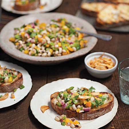 You Now Have New Years Day Plans: Bryant Terry's Texas Caviar on Grilled Rustic Bread