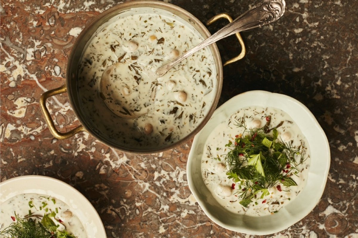 Anna Ansari's Dovga (Azeri Warm Yogurt Soup) - Rancho Gordo