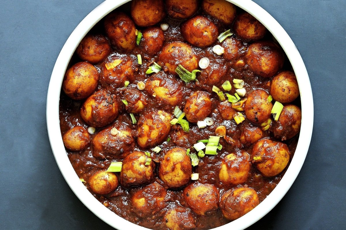 Arnab Chakladar's Dum Alu with Chipotle Chiles in Adobo - Rancho Gordo