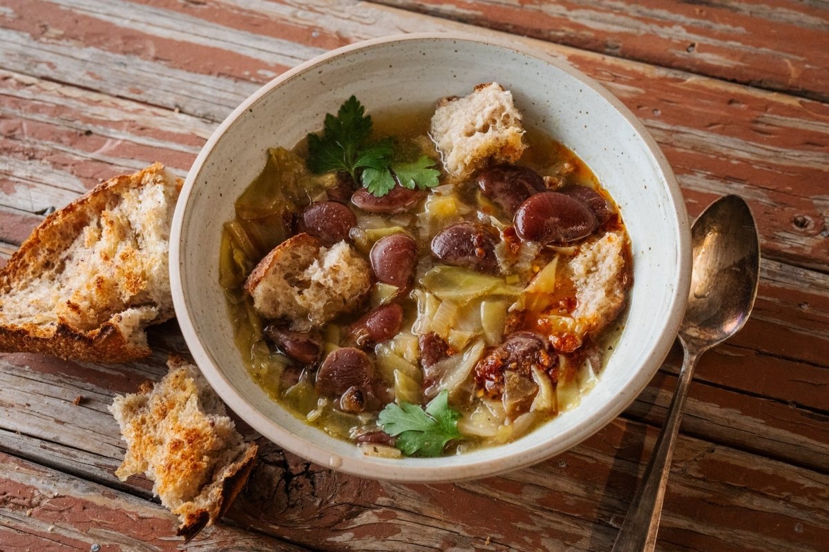 Christmas Lima Bean and Cabbage Soup - Rancho Gordo