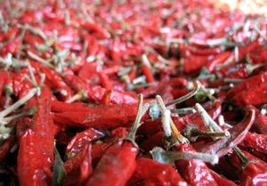De Arbol Chiles at the Market - Rancho Gordo