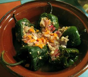 Poblano Chiles Stuffed with Potatoes and Sardines