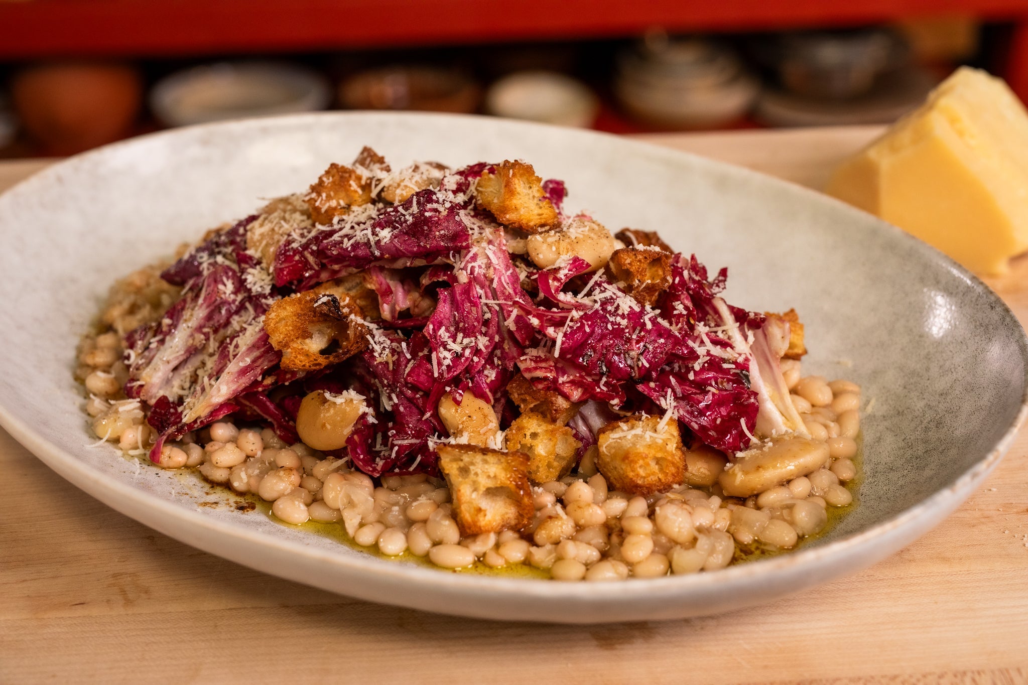 Hiro Sone's Radicchio Salad With Parmesan-Balsamico Vinaigrette - Rancho Gordo