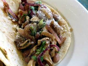 Mushroom and Bean Tacos