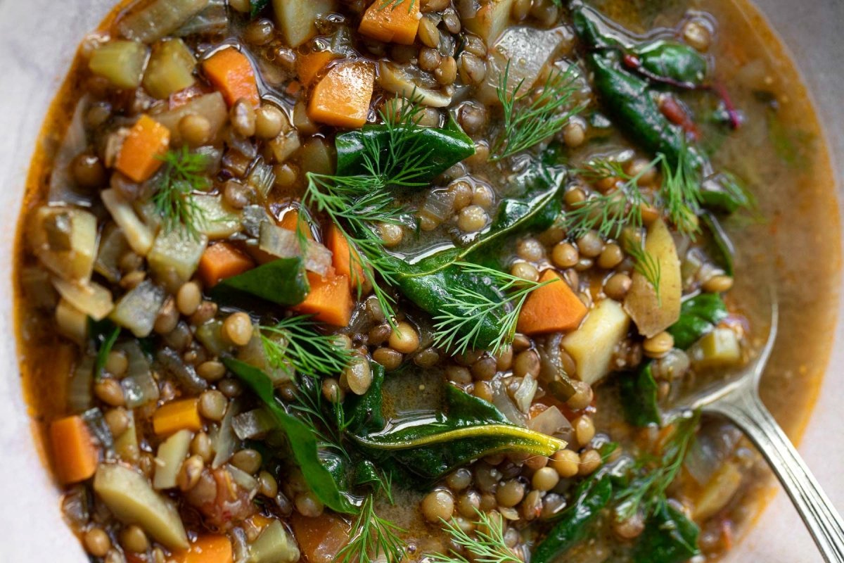 Mississippi Vegan's Vegetable Lentil Soup - Rancho Gordo