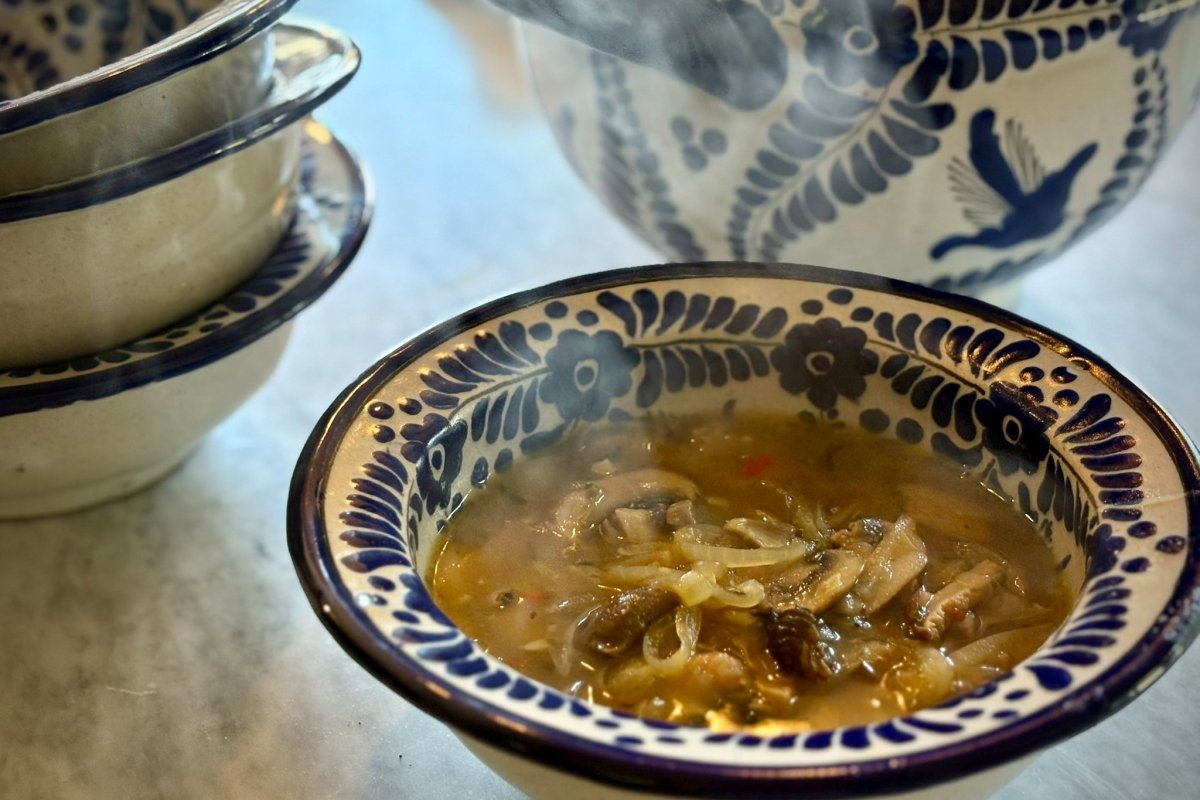 Mushroom and White Bean Soup with Chiles - Rancho Gordo