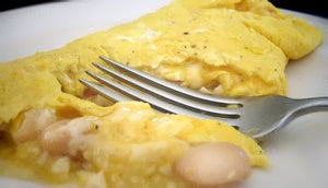 Omelet with Cellini Beans and White Cheddar
