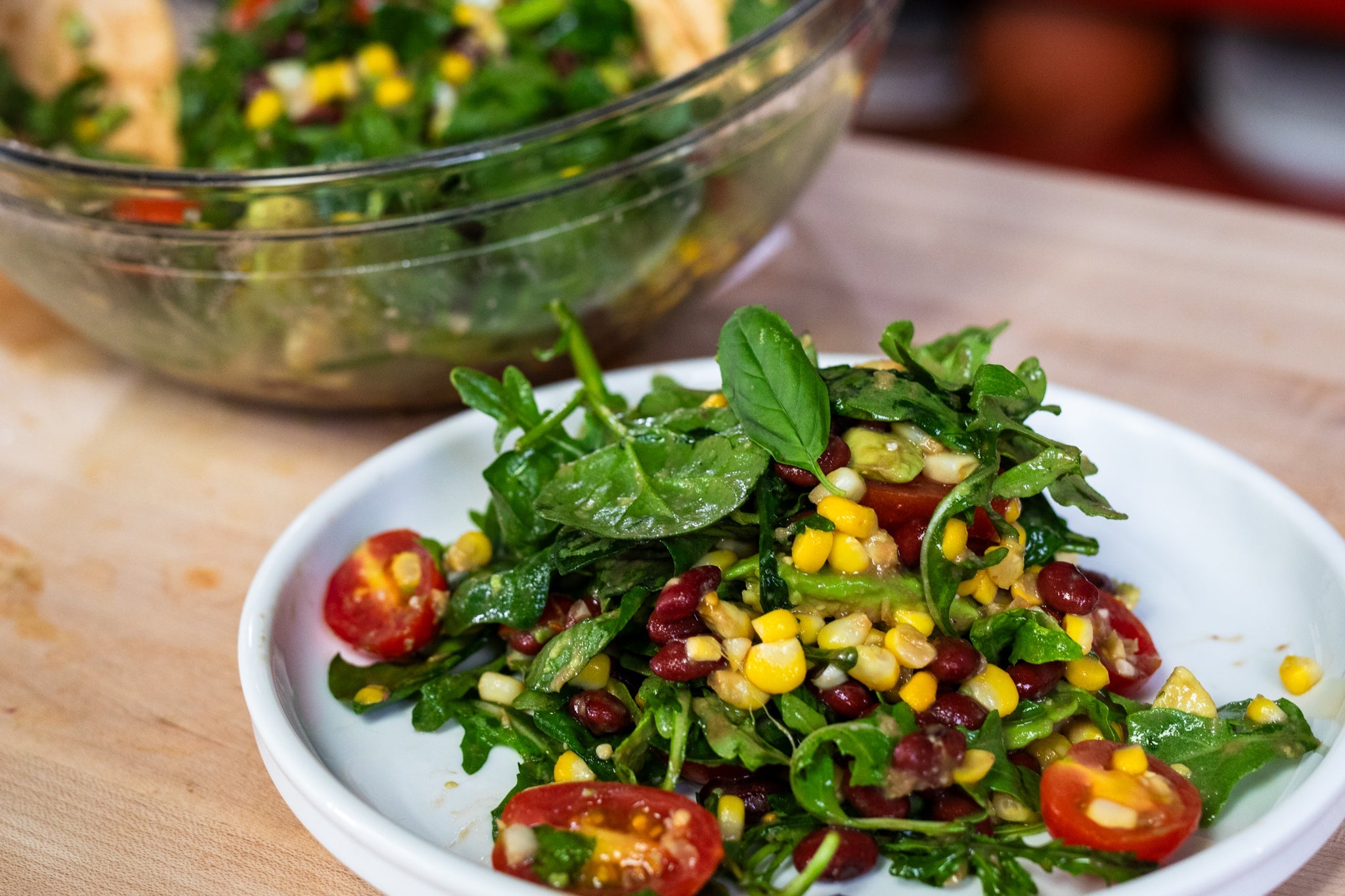Shared Culture's Summer Tomato, Bean, and Corn Salad with Miso Dressing - Rancho Gordo