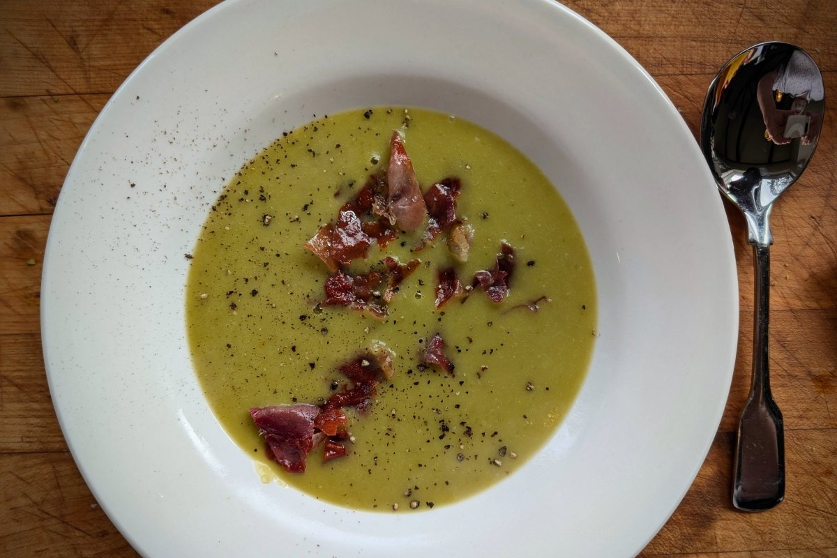 Split Pea Soup with (or Without) Crispy Prosciutto - Rancho Gordo