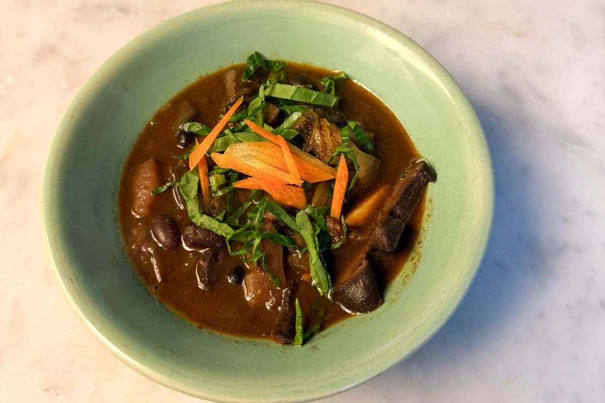 Todd Humphries' Chiapas Black Bean Soup with Kimchi - Rancho Gordo