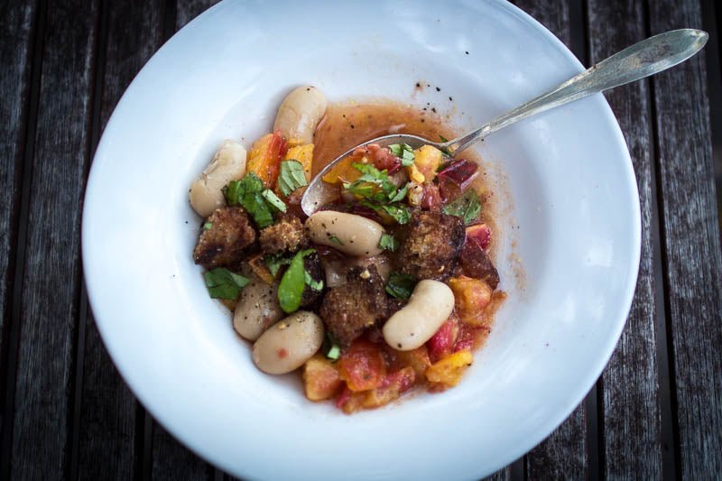 Tomato, Royal Corona, and Toasted Bread Salad - Rancho Gordo
