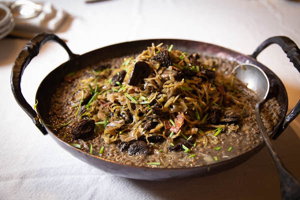 Lentils with Cabbage and Morel Mushrooms