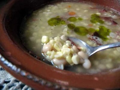 White Bean, Bacon and Corn Soup - Rancho Gordo