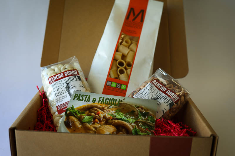 Pasta e fagioli gift box with pasta and Corona and Cranberry beans