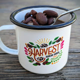 Rancho Gordo Harvest 2023 Enamel Mug with beans