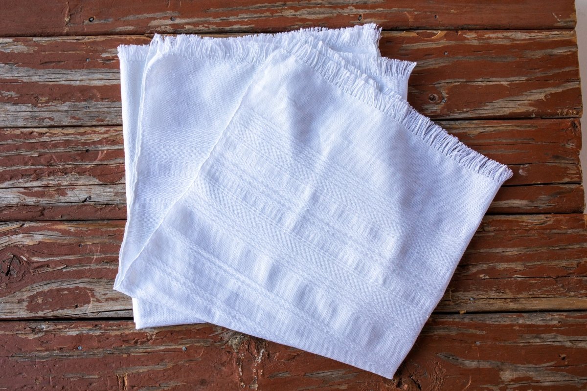 Handwoven White Napkins (Set of 4) - Rancho Gordo