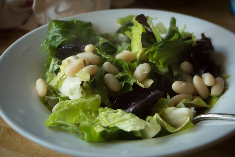 Simple cold salad with Flageolet beans, Rancho Gordo - Heirloom beans