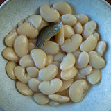 A bowl of cooked Large White Lima Bean 