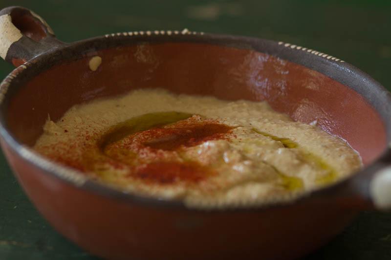 Simple Hummus topped with Smoked Spanish Paprika, Rancho Gordo - Heirloom beans