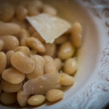 Cooked Ayocote Blanco dish-Rancho Gordo, Heirloom beans.